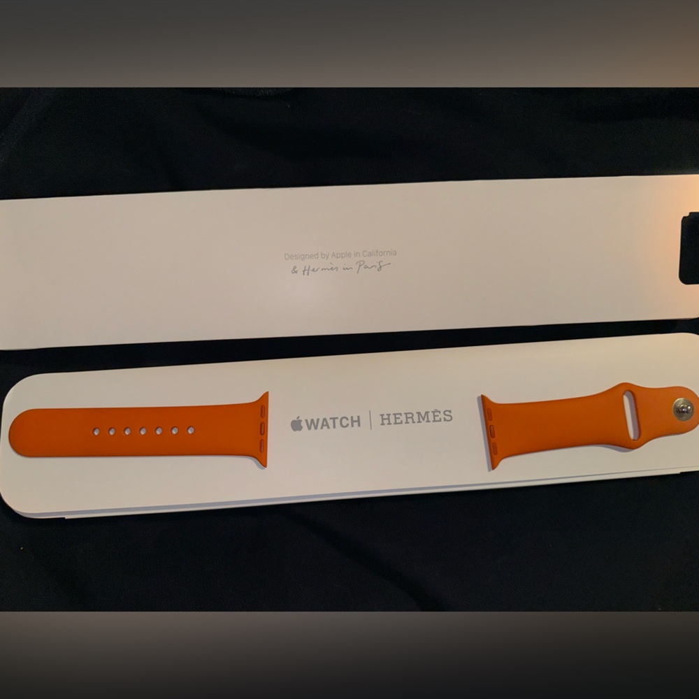Hermes Orange Apple Watch Band